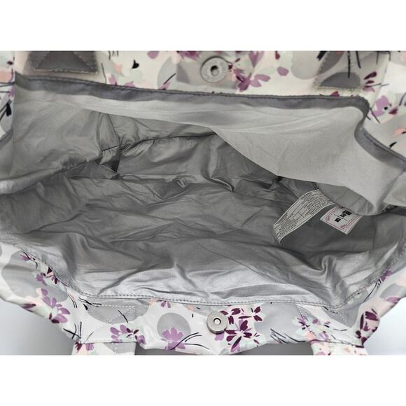 Anna Sui for PB Teen Flower Dot Collection Tote and Pouch NWT Gray Purple Floral - Picture 13 of 13